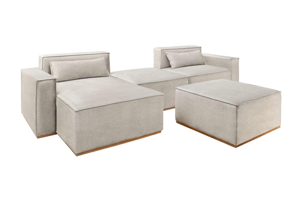 Sofá Modular Tetris 4 ou 3 Lugares com Chaise