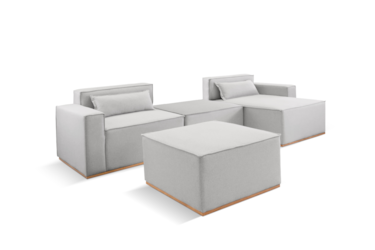 Sofá Modular Tetris 4 ou 3 Lugares com Chaise