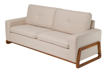 Sofá Nice 2 Lugares com Estrutura Lateral em Madeira Maciça e Assento em Espuma D33