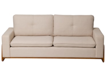 Sofá Nice 2 Lugares com Estrutura Lateral em Madeira Maciça e Assento em Espuma D33