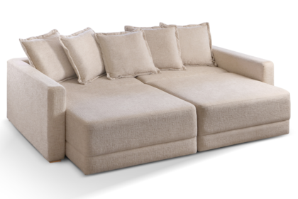 Sofá Retrátil Cama Cloe com Assentos em Molas Espirais