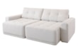 Sofá Retrátil Cama Isa em Velusoft ou Boucle com almofadas soltas e espuma D33