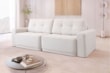 Sofá Retrátil Cama Isa em Velusoft ou Boucle com almofadas soltas e espuma D33