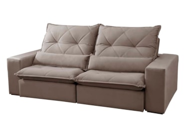 Sofá Retrátil e Reclinável Vik em Veludo com Pillow Top no Assento em Espuma D33 (3 Opções de Largura)