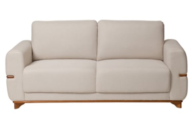 Sofá Roma 2 Lugares com Detalhes em Madeira Maciça e Assento em Espuma D30